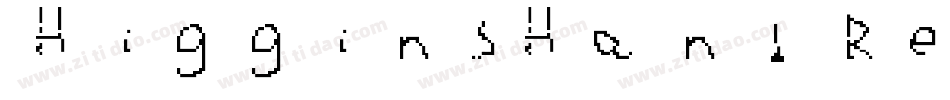 HigginsHand Regular字体转换